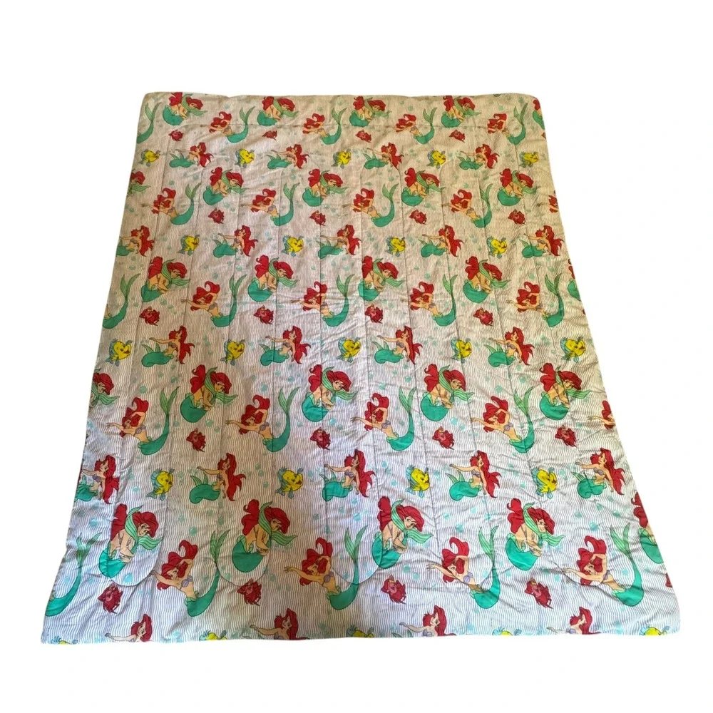 Vintage Disney's The Little Mermaid Twin Comforter 1989/1990s